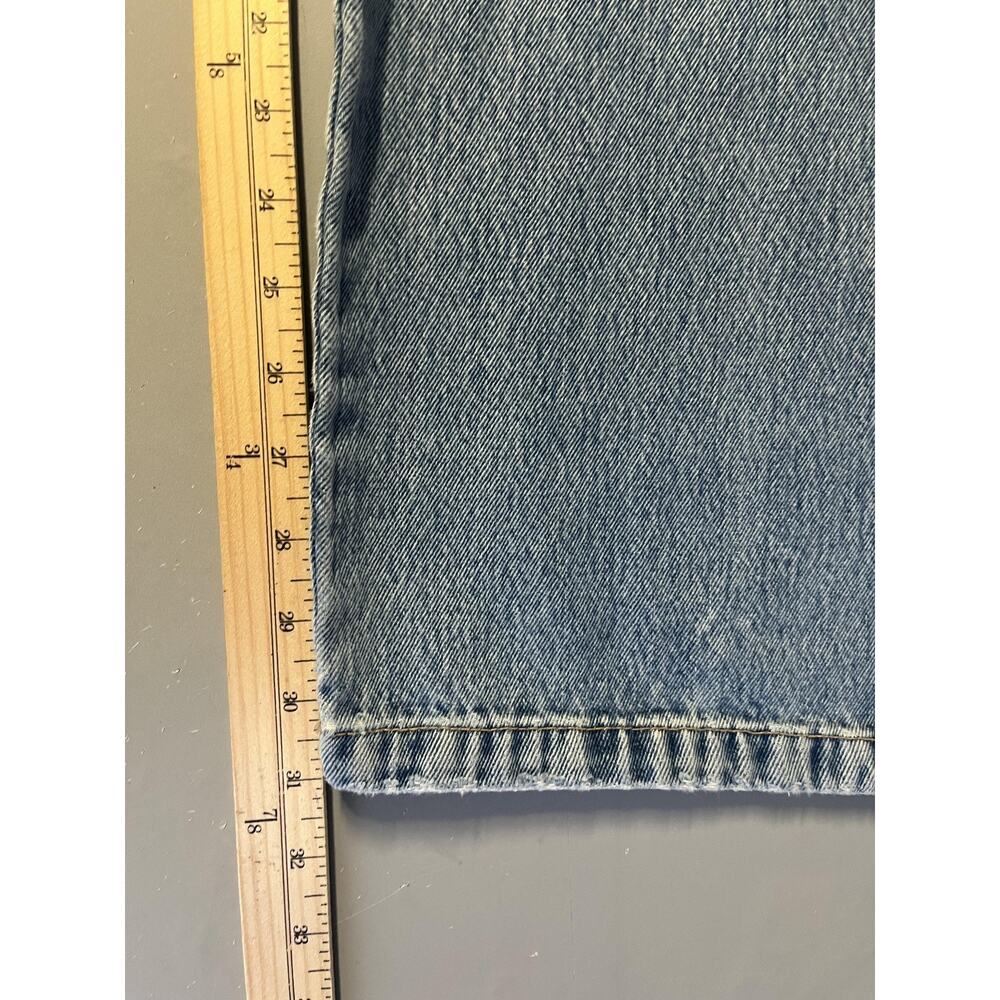 Zara Jeans Womens 6 Blue Carpenter Utility Straight Leg High Rise‎ Denim - Picture 8 of 9